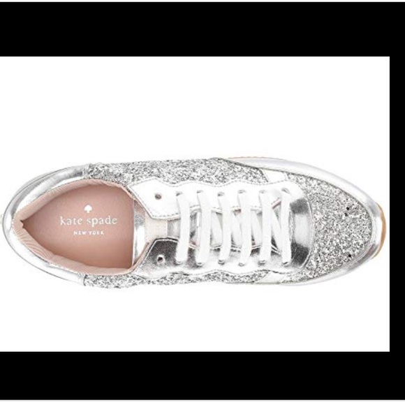 Kate Spade Felicia Sneaker Silver Glitter - Picture 3 of 5
